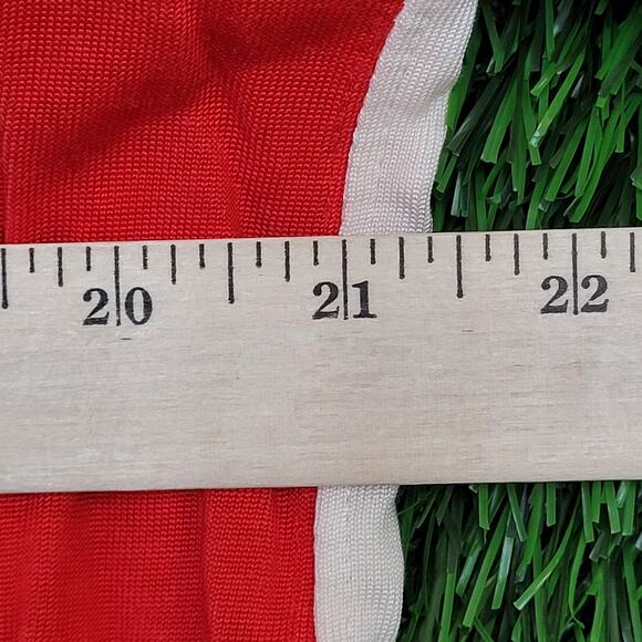 Nautica 1/4 Zip Polo Shirt Large 21x25 Red White Trim Crop - Picture 9 of 14